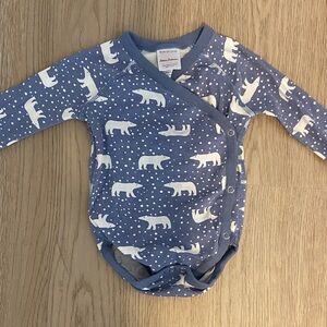 Hanna Andersson Blue Polar Bear Bodysuit